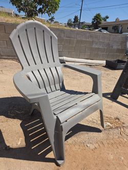 Grey lawn chair