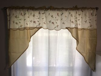 Curtains, semi- sheer, 1 set