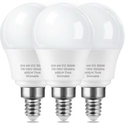 E12 small base Ceiling Fan LED Light Bulbs Dimmable, 60w Equivalent - 600 lumens