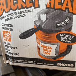 Bucket Head 5 Gal. 1.75-Peak HP Wet/Dry Shop Vacuum Powerhead with Filter Bag and Hose (compatible with 5 Gal. Homer Bucket)