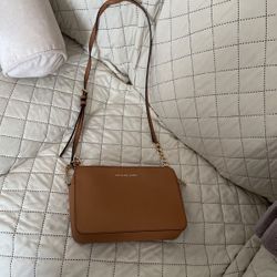 Michael Kors Leather Tan Crossbody Bag