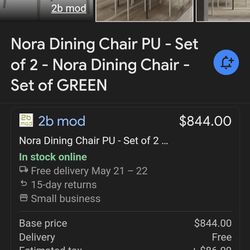 Vintage Green Kitchen Chairs