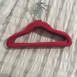 Pink Kids Velvet Hangers 
