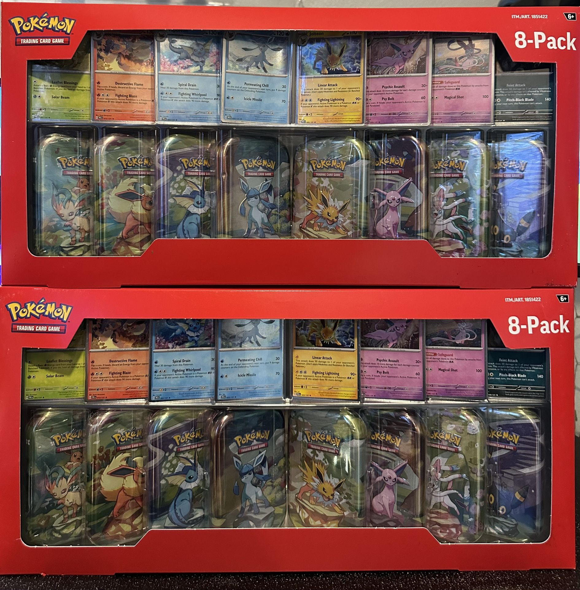 Pokemon Prismatic Evolutions 8 Mini Tin Bundle 2 Pack