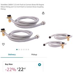 Cash Acme & Sharkbite 26004 0.5 X 0.75 X 60 In. Washing Machine Connector