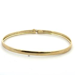 Child Little Girl’s Baby 10k Yellow Gold Plain Locking Bangle Bracelet GP3126773