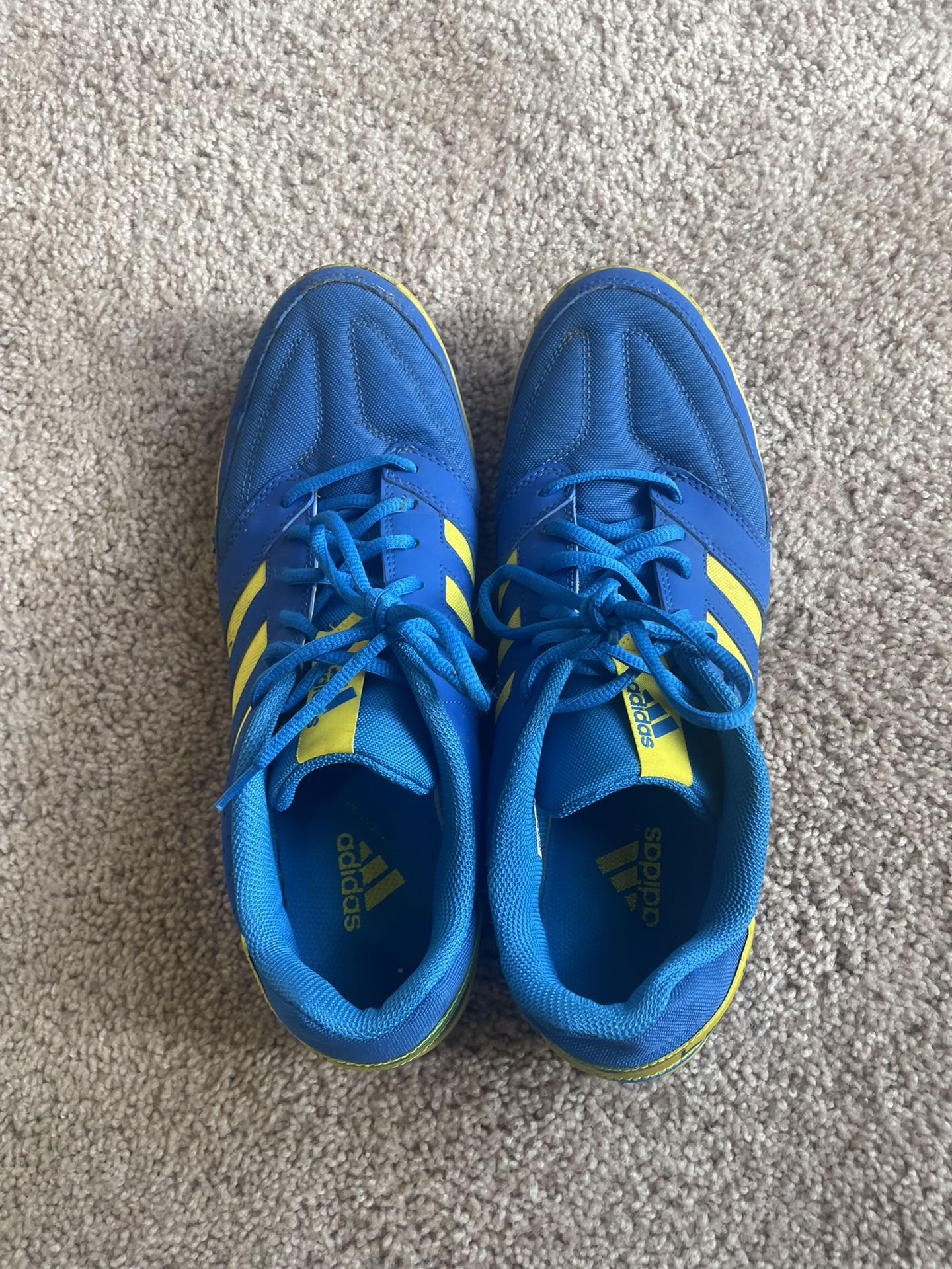 Blue Brazil Adidas indoor Soccer shoes
