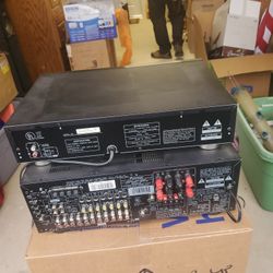 Stereo System. Older. Speakers Work But Covers Are Tor.