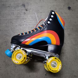 Moxi Rainbow Rider Black Asphalt Roller Skates Skate Size 6