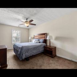 4 Pc Brown Bedroom Set For Sale ! Must Go ASAP- MUST PICK UP !   In gently used condition ! Perfect for refurbishing !!!  Fits perfectly in any size r