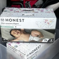 Honest Diapers Size 2 ! 76 Count  BRAND NEW UNOPENED 