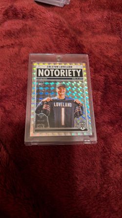 2025 Panini Mosaic - Notoriety Colston Loveland #24 Mosaic Prizm (RC)