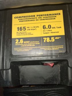 Dewalt 6gal compressor