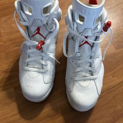 Air Jordan 6 Retro – White/Red White Varsity Red