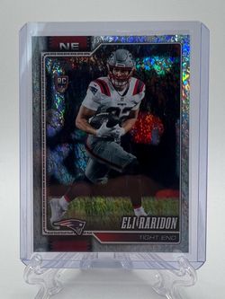 Eli Raridon New England Patriots RC Sandglitter Holo Football Card