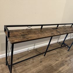 Bar Table console With Charging Station Wood