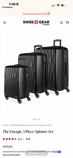 Swiss Gear The Energie 3-Piece Spinner Set luggage