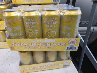 Clear Protein Soda...Frosted Lemonade Flavor...9 + cases