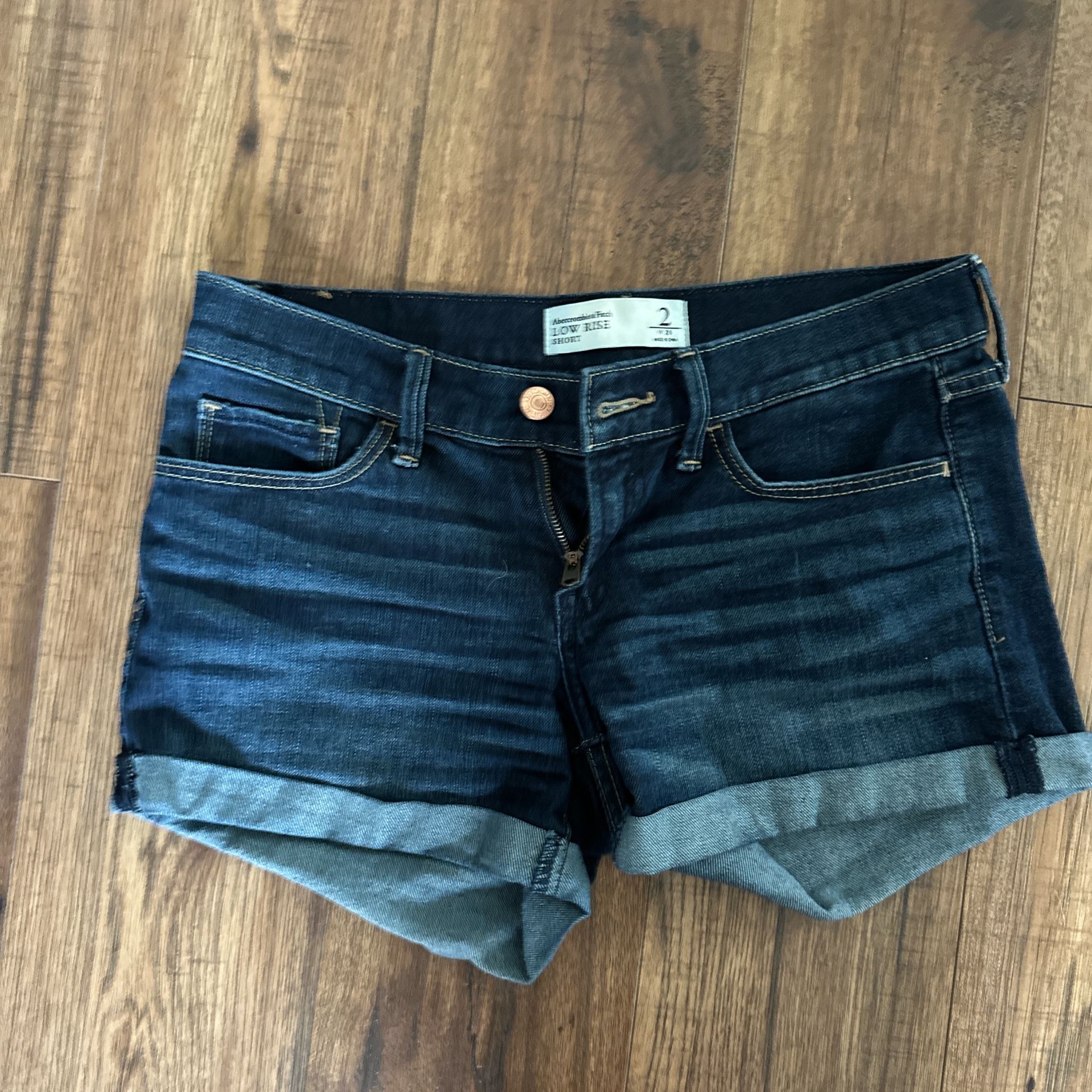 abercrombie & fitch low rise jean shorts