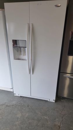 Whirlpool Side By Side White Refrigerator Fridge
