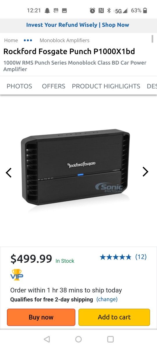 Rockford Fosgate Punch P1000db