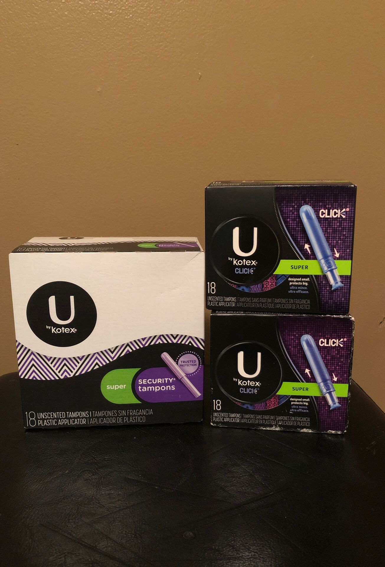 U by Kotex tampons set