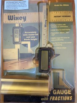 Wixey Digital Height Gauge with Fractions (Model WR200) — NEW in Package