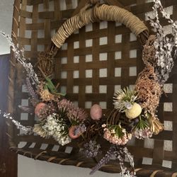 Spring Wreath Not The Tabasco Basket Included