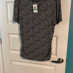 Turtleneck Short Sleeve Blouse