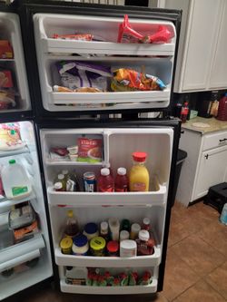 2 Refrigerators in all black and all white