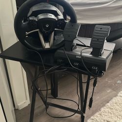 Xbox gaming wheel and pedals 
