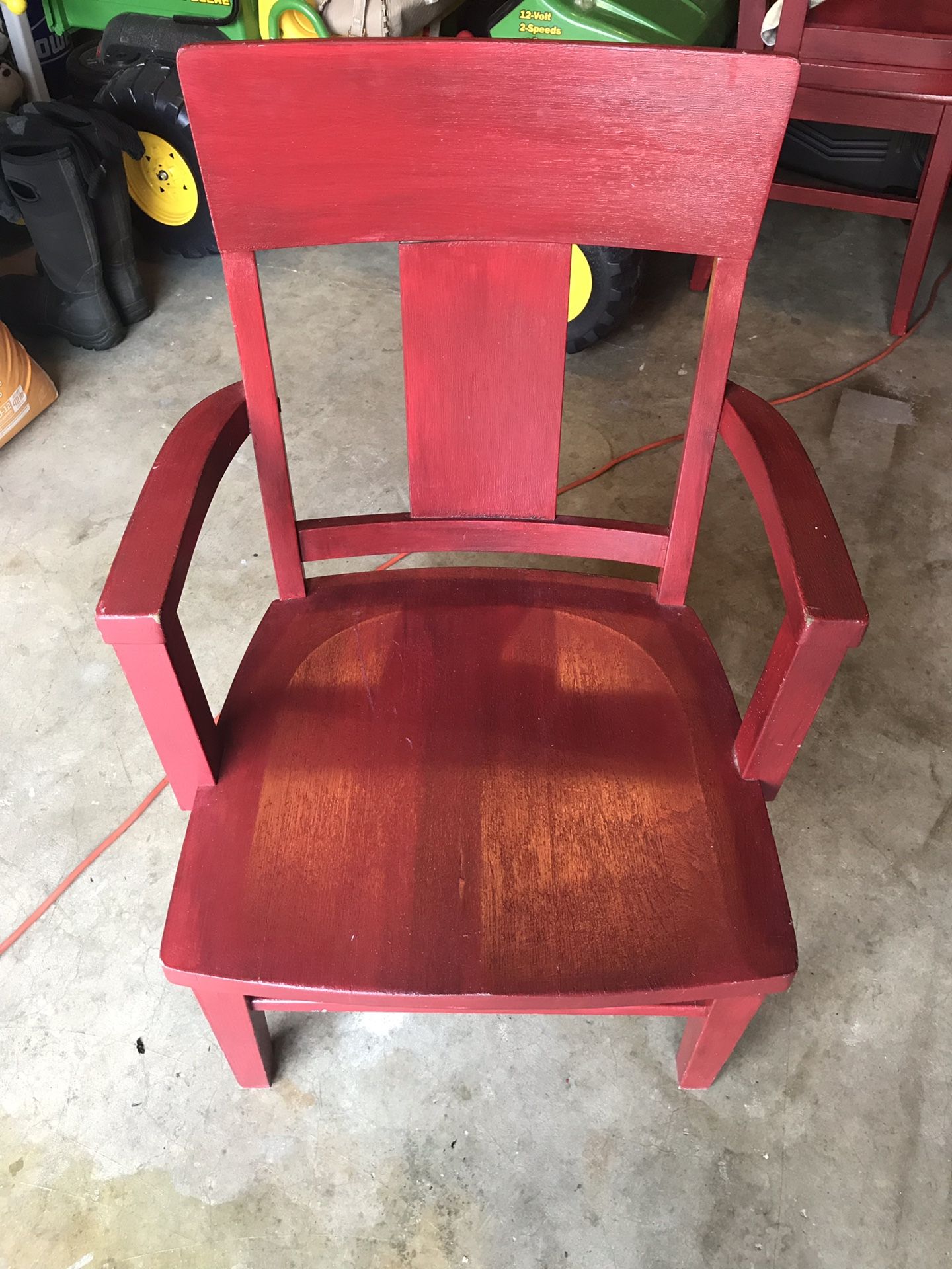 Red Wooden Chairs