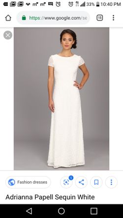 Gorgeous White sequin gown plus size