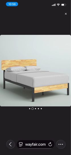 Queen bed frame and mattress