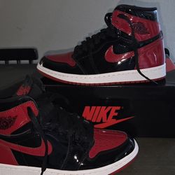 Air Jorden 1’s High Patent Bred-Men’s Size 7