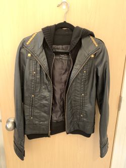 Studded leather jacket