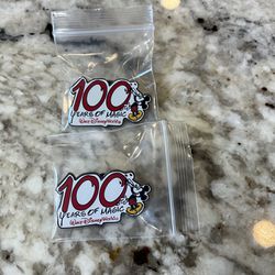 Disney 100 Years Of Magic Pins (two) 