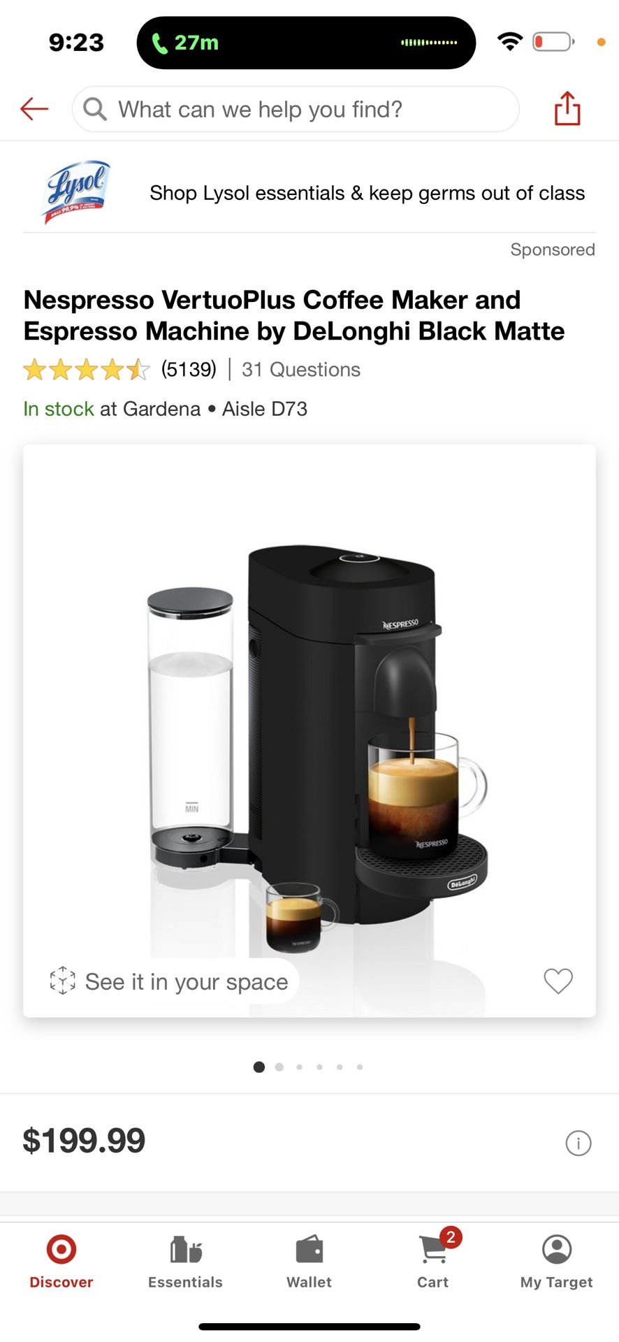 Nespresso Machine Kitchen & Dining