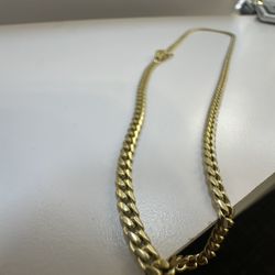10KT GOLD Solid Miami Cuban Necklace
