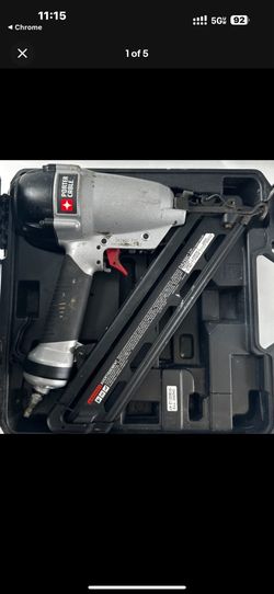 15-Gauge Pneumatic 2-1/2 in. Angled Nailer In Black Case