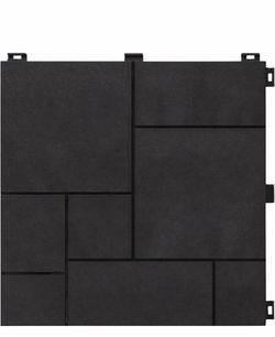 Easy Tile Home Deck Tile 12"x 12" Mosaic, Slate (10 Pack)