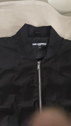 Puffy bomber black jacket