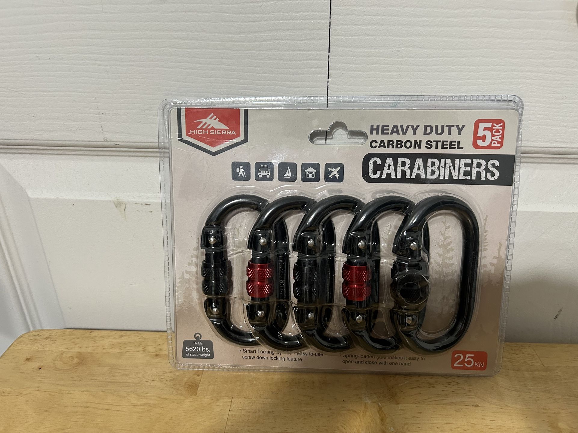 5620lb Twist Lock Carabiner 5pk 