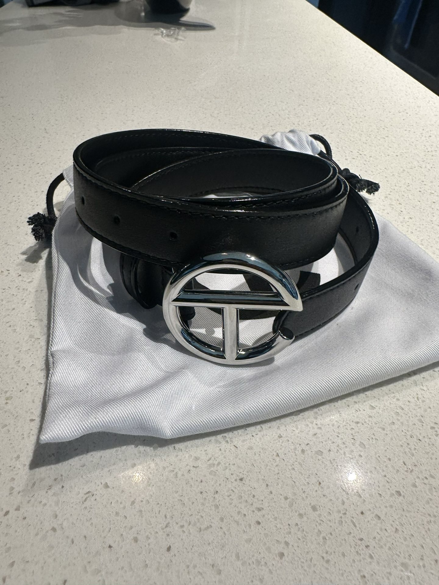 Black Telfar Belt Black Patent Leather Telfar Belt Large $70 