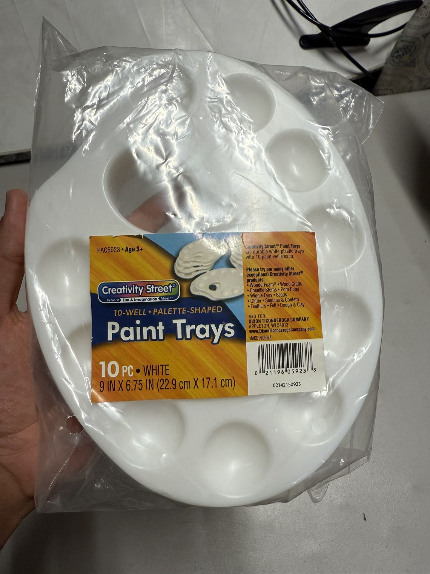 10pc Palette Shaped Paint Trays
