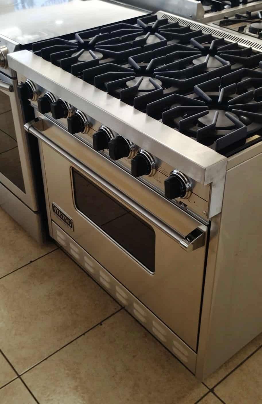 Viking 36” Dual fuel range stainless steel 6 Burners