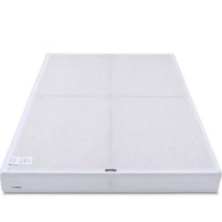 King Size  Box Spring Bed Base, 7-Inch Height Mattress Foundation, Tool-Free Easy Assembly, King, 79"L x 75.5"W x 7"H, White