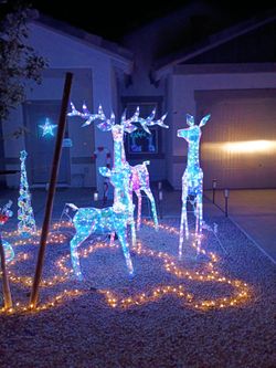 Fully Assembled Iridescent Christmas Decorations