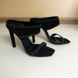 Saint Laurent, Mica, 105 stud Mule black