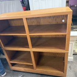 Wooden Bookcase Open Shelves